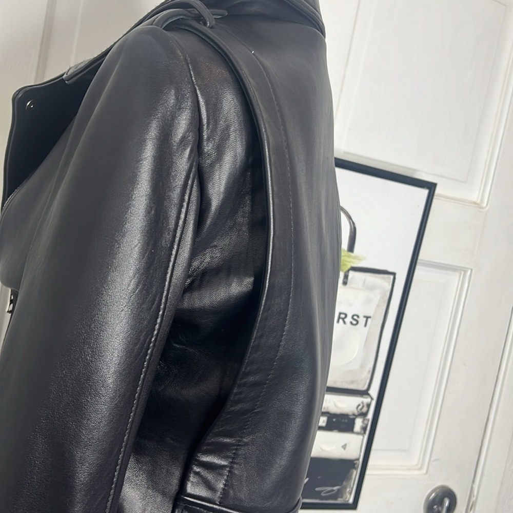 Gorgeous Black Soft Italian Leather Moto Jacket Size S - Picture 7 of 11